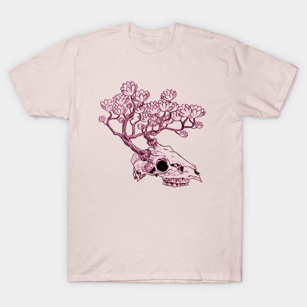 Flower Antlers T-Shirt by Beau Berkley Art